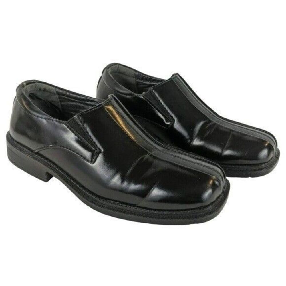 DEER STAGS Black Wings Dress Shoes Formal Slip-on Loafer Boys Size 11.5 NWOB - Picture 3 of 6